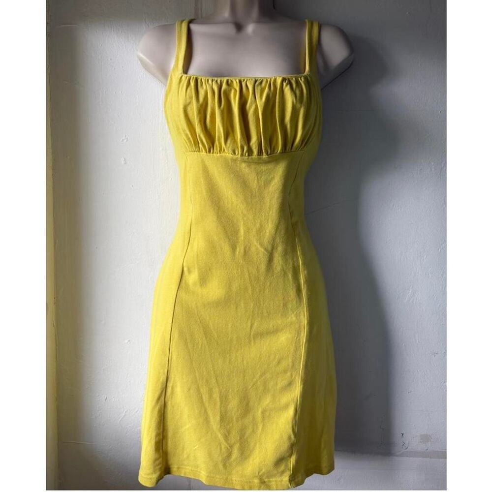 Cotton Ruched Bustier Dress